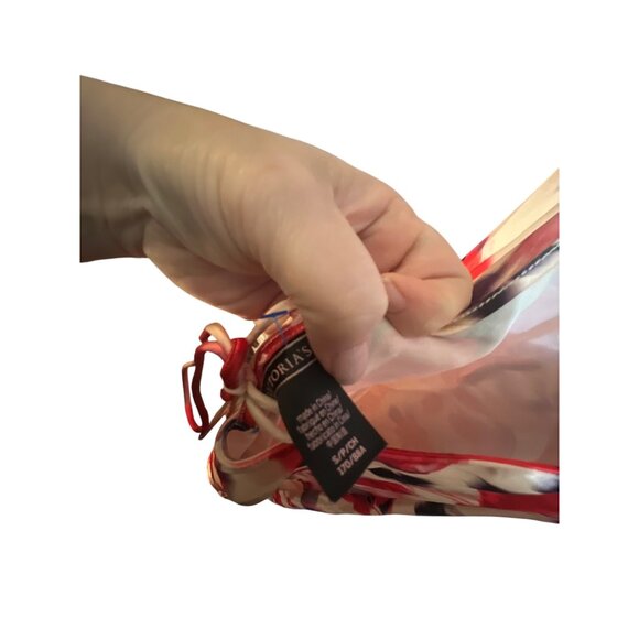 Victorias Secret Satin Floral Slip Dress Red & White Small - Picture 6 of 6